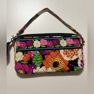 Vera Bradley Wristlet in Va Va Bloom Pattern Like New